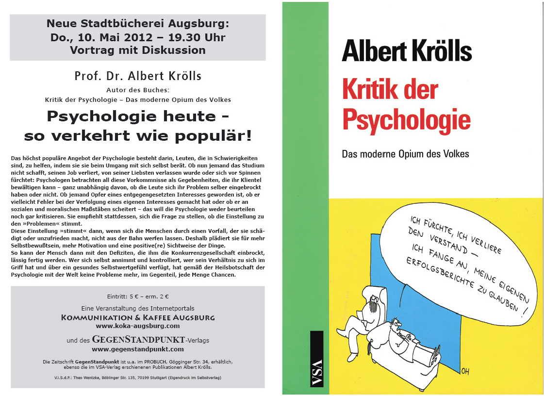 Vortrag & Diskussion in Augsburg: Psychologie heute