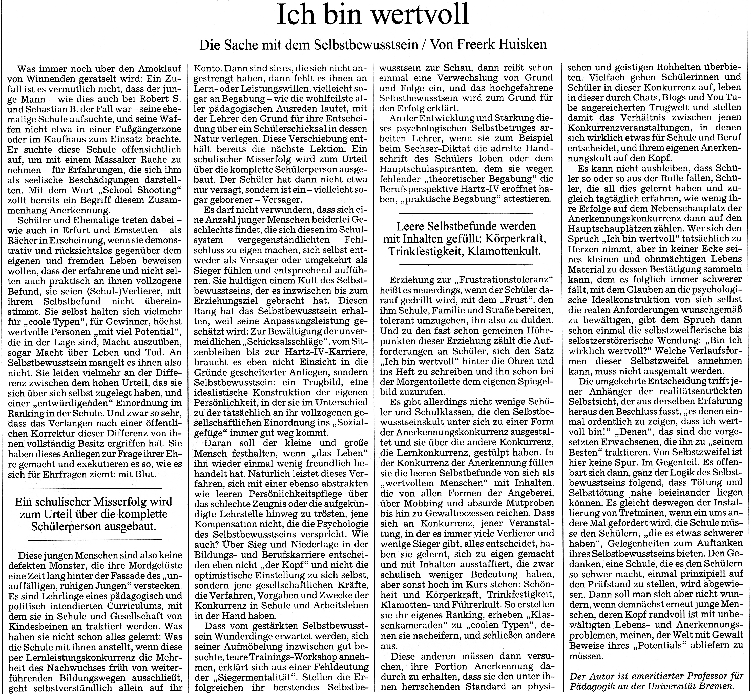 artikel 23.03.09 sueddeutsche zeitung