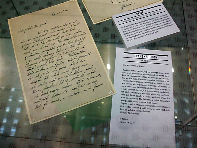 E. Krause / Lilly Prem - Breif an Brecht - KoKa Augsburg